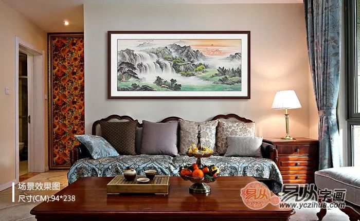感悟分享
:现代家庭客厅挂什么画风水好？这些山水画会让你的财运旺盛，财源滚滚
